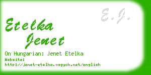 etelka jenet business card